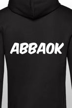 Lade das Bild in den Galerie-Viewer, Abbaok Schriftzug Hoodie Schwarz Duo