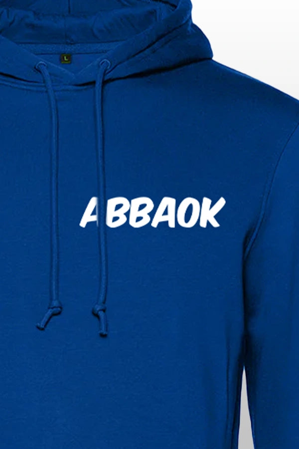 Abbaok Schriftzug Hoodie Blau Duo