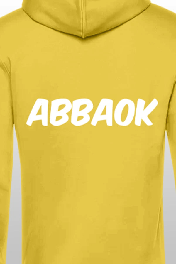 Abbaok Schriftzug Hoodie Gelb Duo
