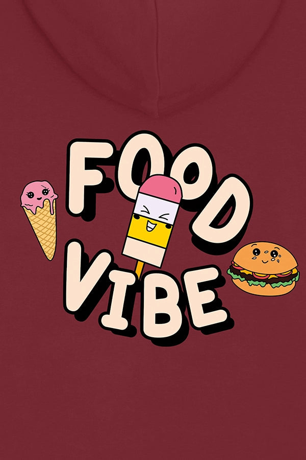 Food Vibe Hoodie burgundy