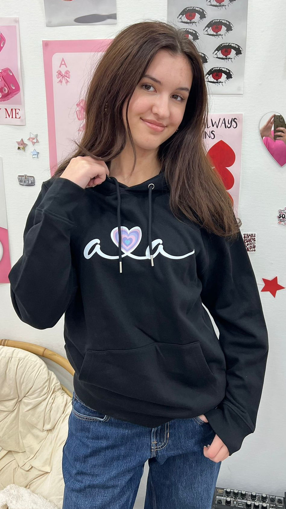 AVA LOVES YOU HOODIE DARK