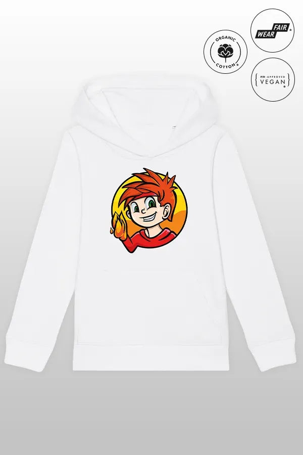 SpaceMitFeuer Kids Hoodie white