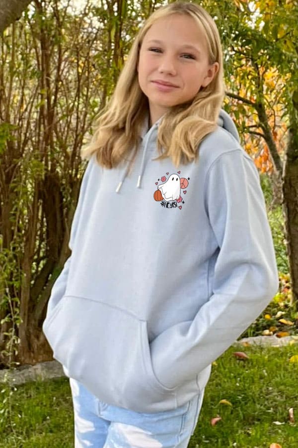 Happy spooky Hoodie blue HEY ISI SALE