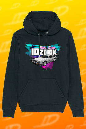 ID Retro Style Hoodie schwarz