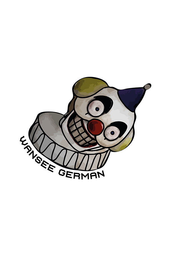Horrorclown Shirt weiß tailliert