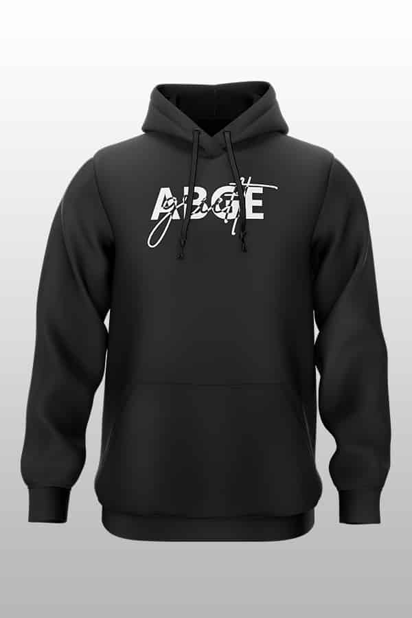 Abgegrieft Hoodie schwarz