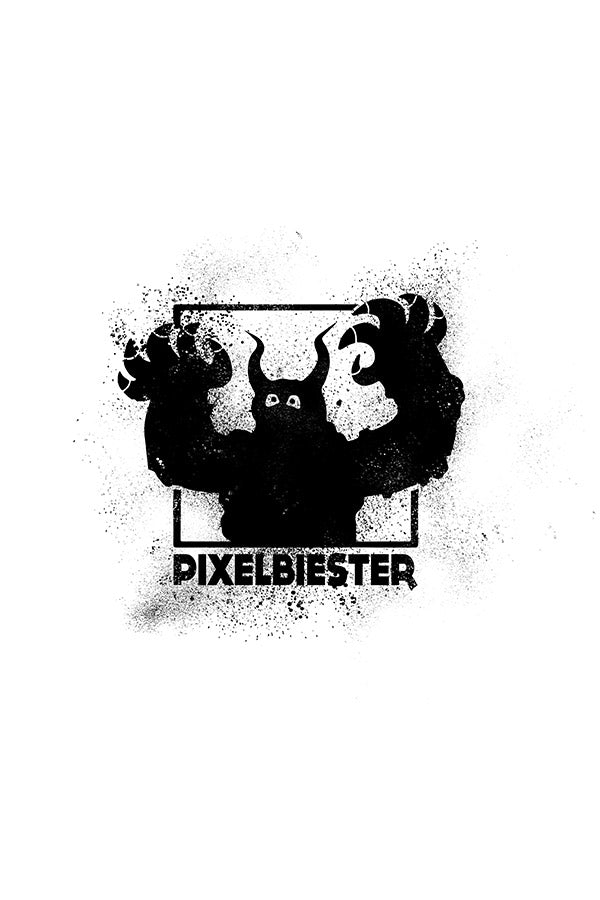 Pixelbiester Logo Shirt weiß