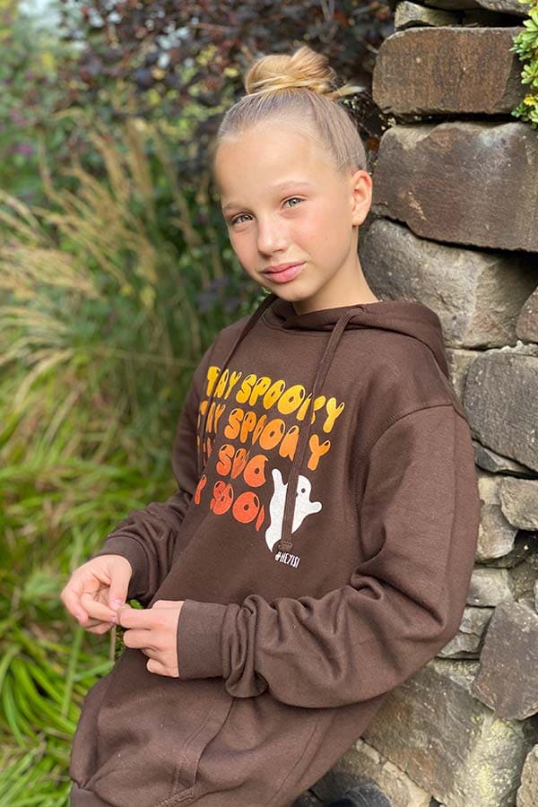 HEY ISI Stay Spooky Hoodie Braun