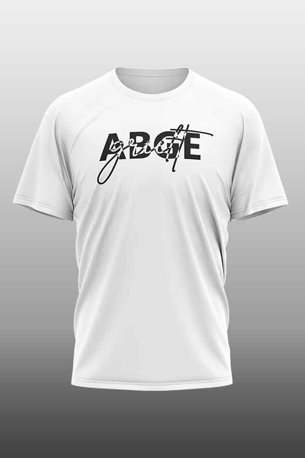 Abgegrieft T-Shirt weiß