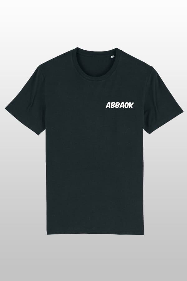 Abbaok Schriftzug T-Shirt Duo schwarz