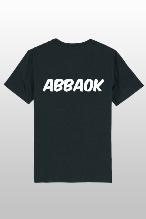 Abbaok Schriftzug T-Shirt Duo schwarz