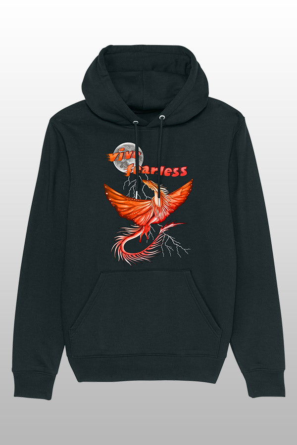 Mohi__07 Vive fearless orange Hoodie schwarz