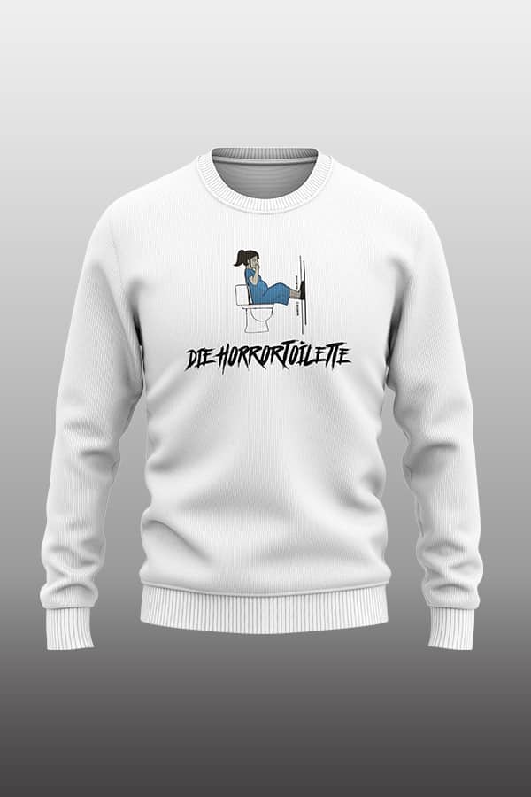 Horrortoilette Sweater weiß