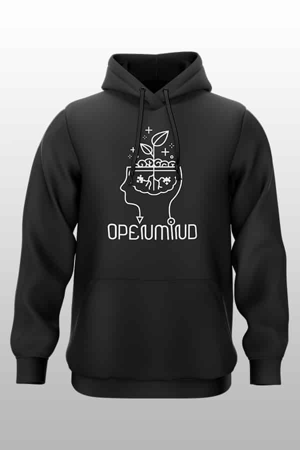 Openmind Head Hoodie schwarz